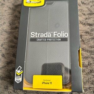 OtterBox Strada Folio Series Case for iPhone 11 - Textured Black